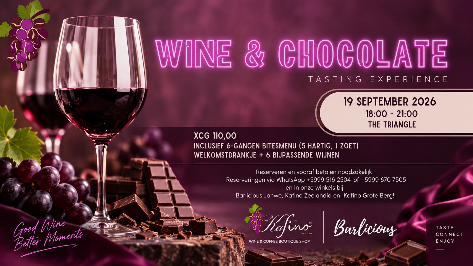 Wine & Chocolate Tasting Experience – Kafino x Barlicious - Image 1