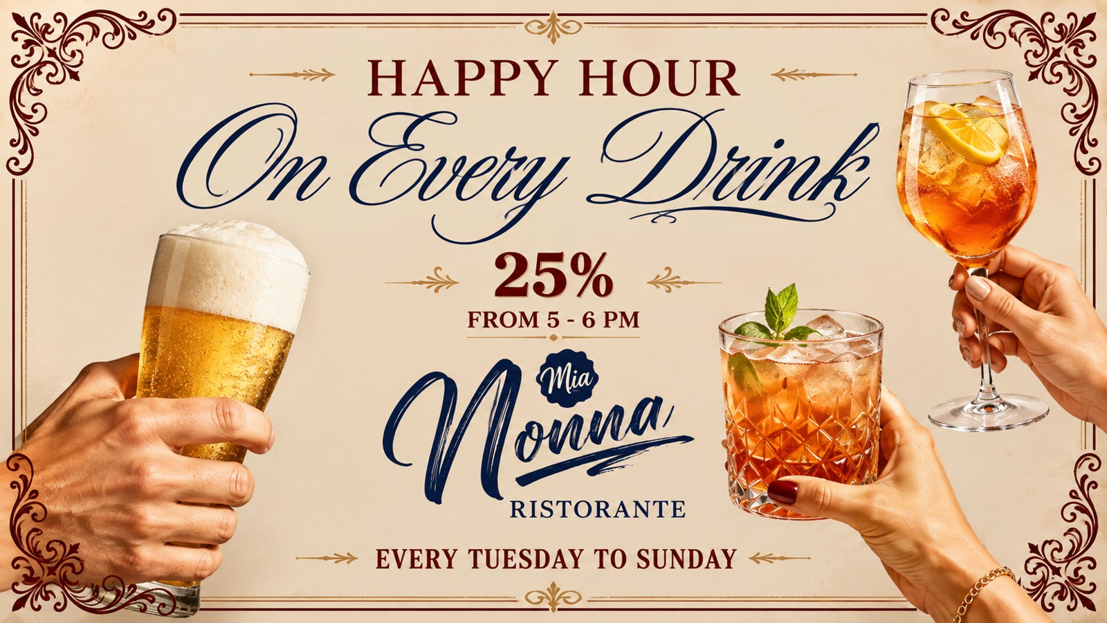 HAPPY HOUR - Mia Nonna - Image 1