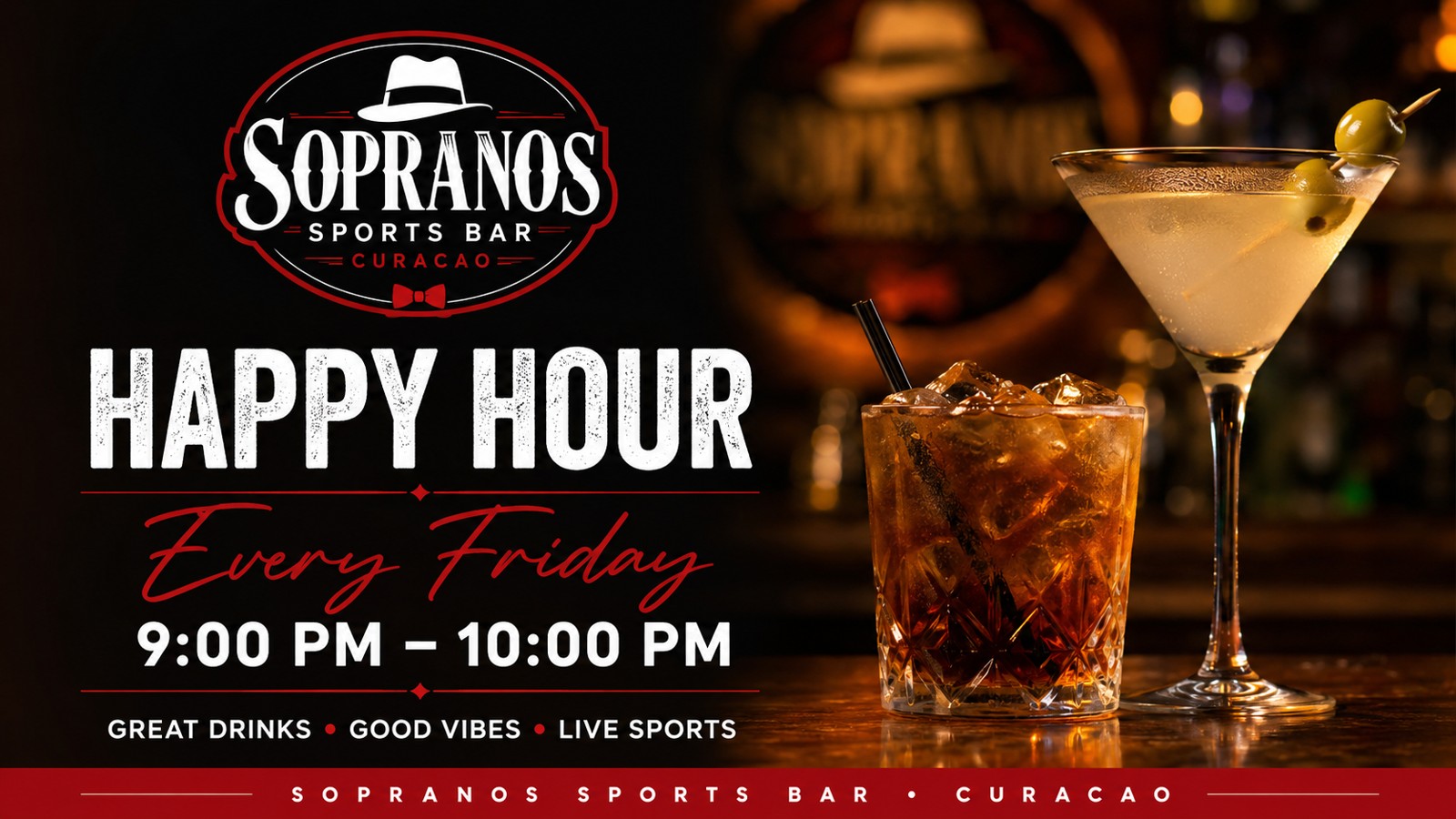 HAPPY HOUR - Sopranos Sports Bar - Image 1
