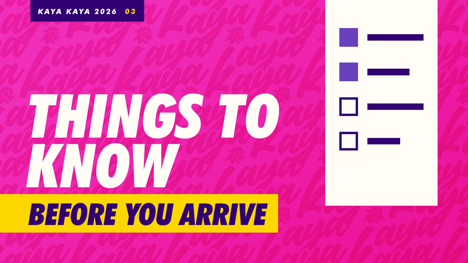Things to Know Before You Arrive - Image 1