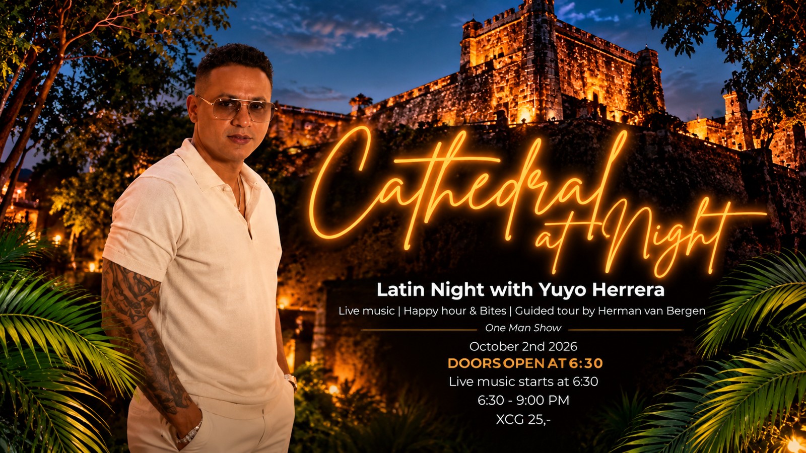 Cathedral at Night – Latin Night with Yuyo Herrera - Image 1