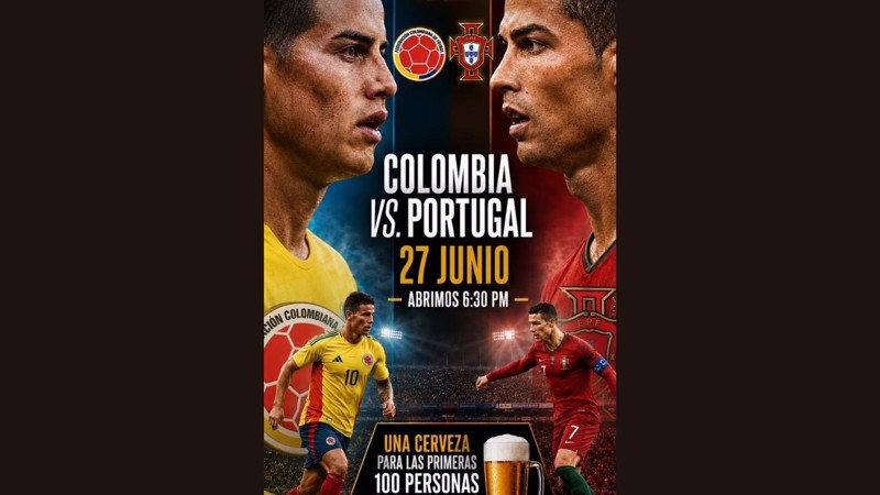 Colombia vs Portugal Watch Party – Paraíso