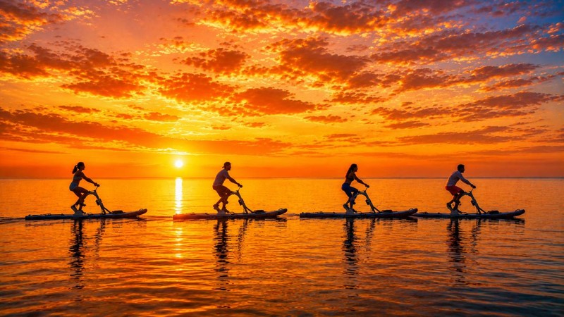 Water Bikes Couples Ocean Escape